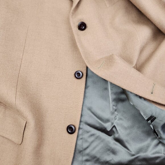 Mens Oscar De La Renta size 44L Wool 4 Button Blazer Suit Jacket - Picture 8 of 8